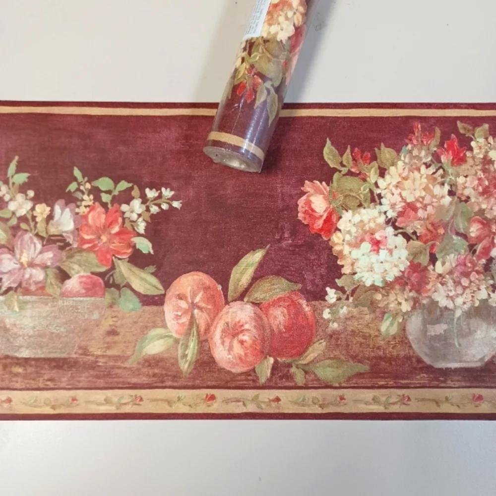 Wallpaper Border Still-life Fruit & Flowers